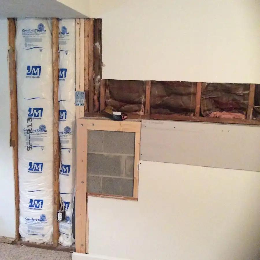 Wall insulation replacement during Structural Drying in Lochearn